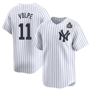 Men's Anthony Volpe New York Yankees Limited White Yankee Home 2024 World Series Jersey