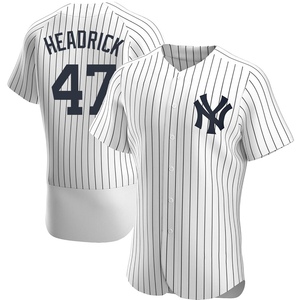 Men's Brent Headrick New York Yankees Authentic White Home Jersey