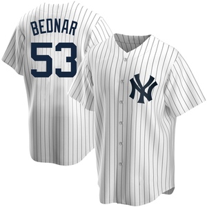 Men's David Bednar New York Yankees Replica White Home Jersey