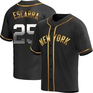 Men's J.C. Escarra New York Yankees Replica Black Golden Alternate Jersey