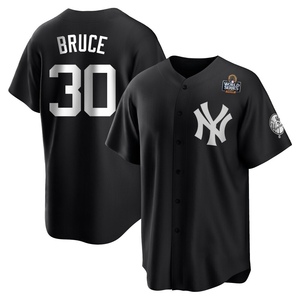 Men's Jay Bruce New York Yankees Replica Black/White 2024 World Series Jersey