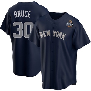 Men's Jay Bruce New York Yankees Replica Navy Alternate 2024 World Series Jersey