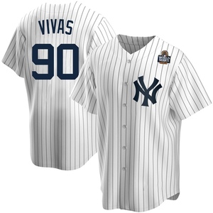 Men's Jorbit Vivas New York Yankees Replica White Home 2024 World Series Jersey