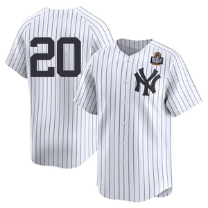 Men's Jorge Posada New York Yankees Limited White Yankee Home 2nd 2024 World Series Jersey