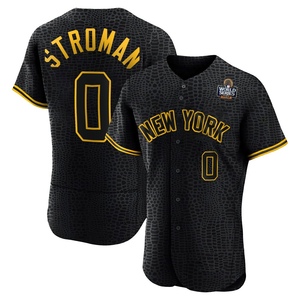 Men's Marcus Stroman New York Yankees Authentic Black Snake Skin City 2024 World Series Jersey