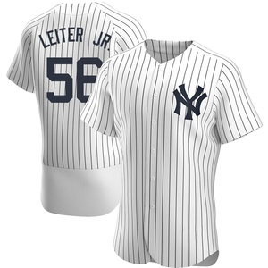 Men's Mark Leiter Jr. New York Yankees Authentic White Home Jersey