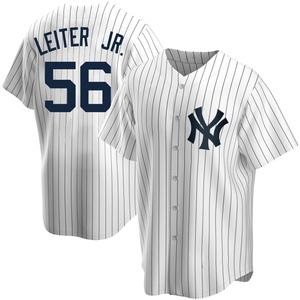 Men's Mark Leiter Jr. New York Yankees Replica White Home Jersey