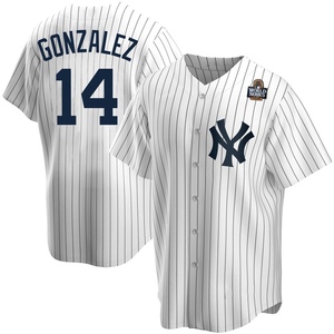 Men's Marwin Gonzalez New York Yankees Replica White Home 2024 World Series Jersey