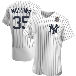 Men's Mike Mussina New York Yankees Authentic White Home 2024 World Series Jersey