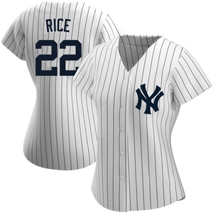 Women's Ben Rice New York Yankees Replica White Home Name Jersey