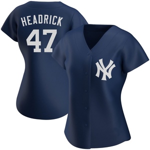 Women's Brent Headrick New York Yankees Replica Navy Alternate Team Jersey