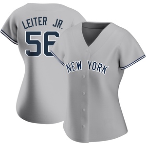 Women's Mark Leiter Jr. New York Yankees Replica Gray Road Name Jersey