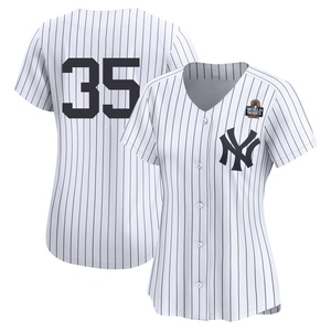 Women's Mike Mussina New York Yankees Limited White Yankee Home 2nd 2024 World Series Jersey