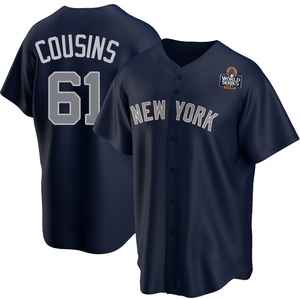 Youth Jake Cousins New York Yankees Replica Navy Alternate 2024 World Series Jersey