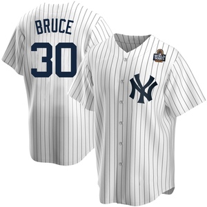 Youth Jay Bruce New York Yankees Replica White Home 2024 World Series Jersey