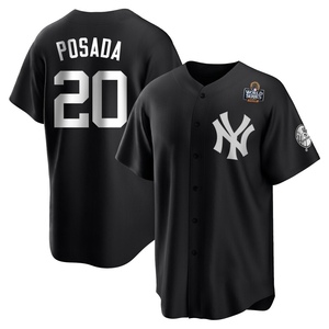 Youth Jorge Posada New York Yankees Replica Black/White 2024 World Series Jersey