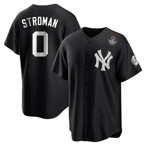 Youth Marcus Stroman New York Yankees Replica Black/White 2024 World Series Jersey