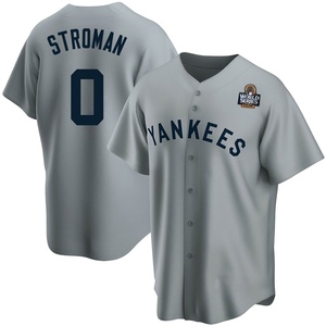 Youth Marcus Stroman New York Yankees Replica Gray Road Cooperstown Collection 2024 World Series Jersey